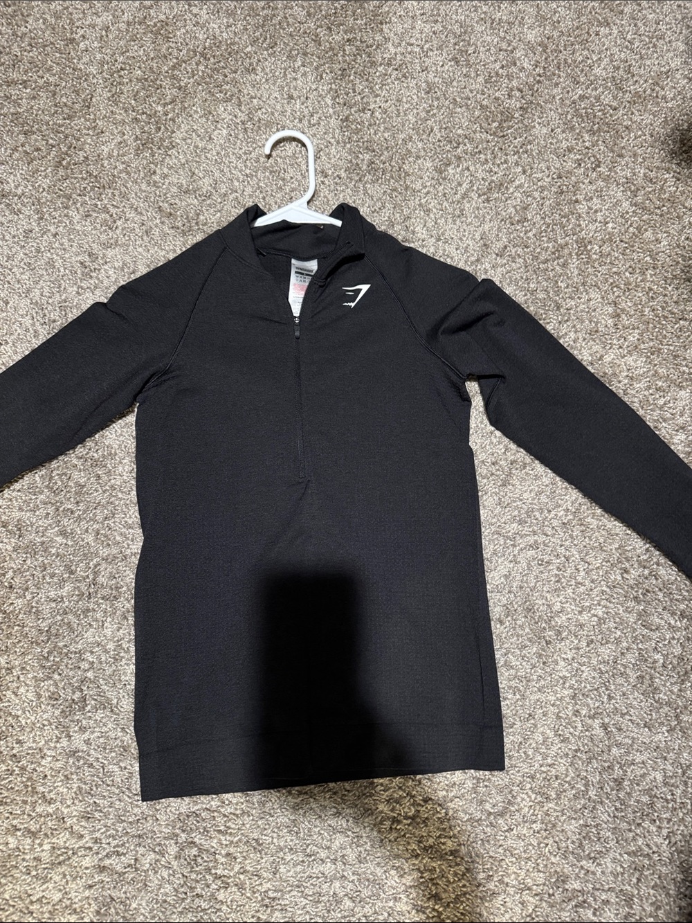 Gymshark Black Half-Zip Performance Top